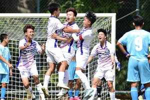 U19 Sông Lam Nghệ An giành tấm vé đầu tiên vào vòng bán kết. (Ảnh: VFF)