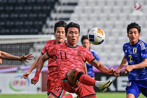 U23 Hàn Quốc thắng Nhật Bản để giành ngôi đầu bảng B U23 châu Á 2024. (Ảnh: KFA)
