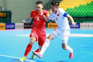 Đội tuyển futsal Việt Nam thua 2-3 trước đội tuyển futsal Kyrgyzstan. (Ảnh: VFF)