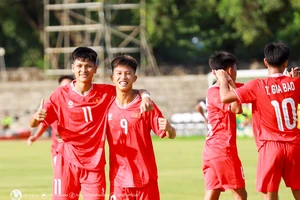 U16 Việt Nam có chiến thắng dễ dàng ngày ra quân. (Ảnh: VFF)