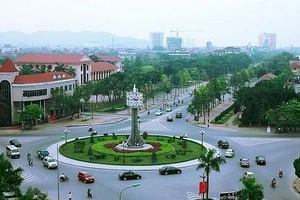 Một góc của khu đô thị trung tâm mới thị trấn Nam Đàn, huyện Nam Đàn, tỉnh Nghệ An.