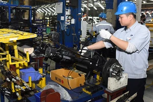 Nhà máy sản xuất, lắp ráp ô-tô, Công ty TNHH Ford Việt Nam, tỉnh Hải Dương. (Ảnh TRẦN HẢI) 