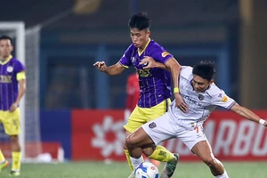 Hà Nội FC giành chiến thắng 1-0 trước Becamex Bình Dương trên sân nhà. (Ảnh AN KHÁNH) 