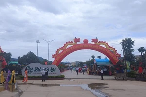 Đông đảo người dân tập trung về ngày hội nông sản lần 2 tại huyện Hoài Ân.