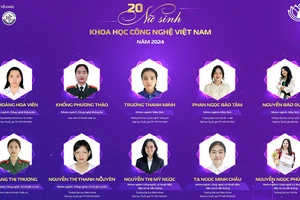 Các cá nhân giành Giải thưởng Nữ sinh khoa học công nghệ Việt Nam năm 2024.