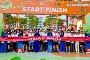 Đông đảo các vận động viên tham gia giải Marathon “KienAn Charity fun run 2 - 2024”.