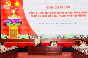 Tổng Bí thư Tô Lâm cùng đoàn công tác Trung ương làm việc với Thành ủy Hải Phòng.