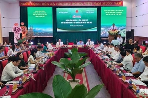 Quang cảnh Hội nghị ngành Công thương 15 tỉnh, thành phố khu vực Miền Trung - Tây Nguyên năm 2023 tại tỉnh Đắk Nông.