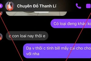 Thông tin được trao đổi trên tài khoản Facebook: "Chuyên đồ thanh lý" do Cao Thị Duyên tạo lập.