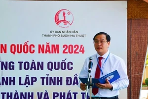 Phó Chủ tịch Ủy ban nhân dân thành phố Buôn Ma Thuột Trần Đức Nhật phát biểu khai mạc giải.