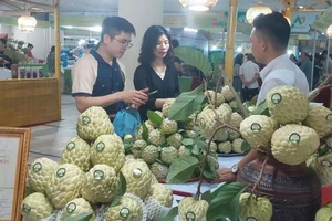 Gian hàng na Lạng Sơn tại Hà Nội. 