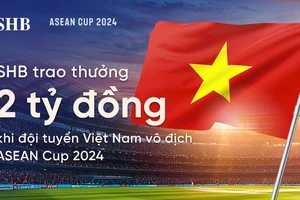 SHB trao thưởng 2 tỷ đồng khi đội tuyển bóng đá nam Việt Nam vô địch ASEAN Cup 2024. 