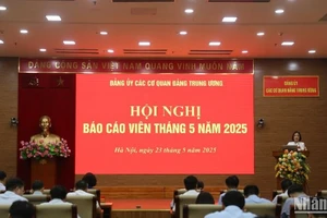 Quang cảnh hội nghị báo cáo viên tháng 5 năm 2025. (Ảnh: HẢI ĐĂNG)