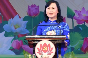 Đồng chí Trương Thanh Huyền phát biểu tại Hội thi "Dân vận khéo Hà Tĩnh" năm 2024.