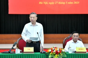 Tổng Bí thư Tô Lâm phát biểu chỉ đạo buổi làm việc với Ban Tổ chức Trung ương.