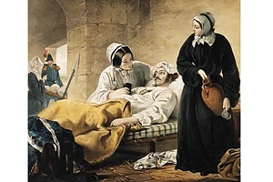 Tranh minh họa bà Florence Nightingale chăm sóc bệnh nhân. Nguồn: THE TIMES