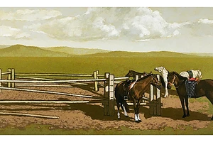 “Ngày nắng” (sơn dầu, 80 cm x 160 cm, tranh họa sĩ Đặng Tiến).