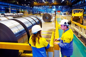 Thép của châu Âu là một mặt hàng bị Mỹ áp thuế nhập khẩu cao. Ảnh: REUTERS