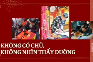 Không có chữ, không nhìn thấy đường