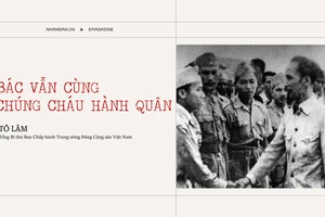 Bác vẫn cùng chúng cháu hành quân