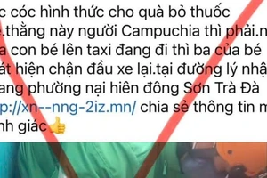 Công an Đà Nẵng khẳng định thông tin lan truyền trên mạng xã hội sáng 31/5 là hoàn toàn sai sự thật. (Ảnh chụp màn hình trang mạng xã hội đăng tải nội dung sai sự thật)