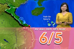 [Video] Dự báo thời tiết đêm nay và ngày mai 6/5/2025: Bắc Bộ và Trung Bộ có nắng nóng
