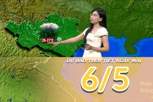 [Video] Dự báo thời tiết đêm nay và ngày mai 6/5/2025: Bắc Bộ và Trung Bộ có nắng nóng
