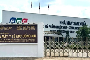 Nhà máy sản xuất của Công ty cổ phần Nhà máy y tế EBC Đồng Nai, đường số 6, Khu công nghiệp Giang Điền, huyện Trảng Bom.