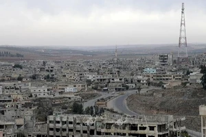 Cảnh tàn phá do xung đột tại Daraa, Syria. (Ảnh: THX/TTXVN)