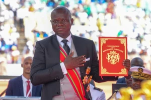 Tổng thống Gabon Brice Clotaire Oligui Nguema. (Ảnh: Xinhua)