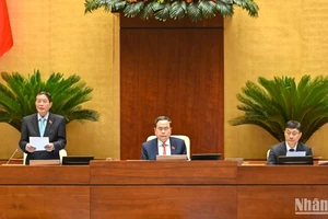 Phó Chủ tịch Quốc hội Nguyễn Đức Hải điều hành phiên họp. (Ảnh: BÙI GIANG) 