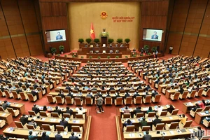 Quang cảnh phiên họp của Quốc hội tại Kỳ họp thứ 9. (Ảnh: BÙI GIANG)
