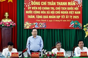 Chủ tịch Quốc hội Trần Thanh Mẫn phát biểu. (Ảnh: Doãn Tấn/TTXVN)