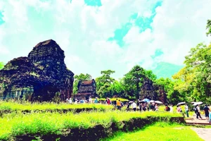 Di sản Văn hóa thế giới Mỹ Sơn ở huyện Duy Xuyên, tỉnh Quảng Nam.