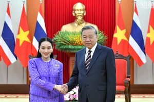 Tổng Bí thư Tô Lâm tiếp Thủ tướng Vương quốc Thái Lan Paetongtarn Shinawatra.