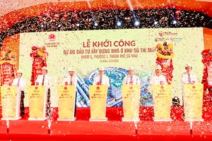 Lễ khởi công dự án đầu tư xây dựng nhà ở Khu đô thị mới khóm 5, phường 1, thành phố Cà Mau.