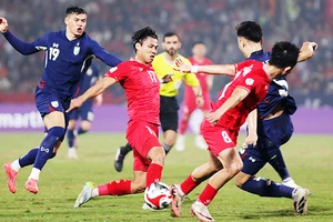 Tinh thần là một trong những điểm mạnh của các cầu thủ Việt Nam tại AFF Cup 2024. Ảnh: MINH LÊ