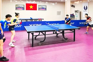 Các VĐV bóng bàn Hải Dương tích cực chuẩn bị cho Giải vô địch bóng bàn quốc gia Báo Nhân Dân lần thứ 43.