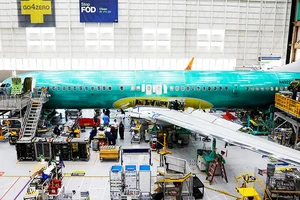 Một chiếc máy bay Boeing 737 MAX lắp ráp tại nhà máy ở Mỹ. Ảnh: REUTERS
