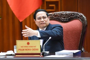 Thủ tướng Phạm Minh Chính, Trưởng Ban chỉ đạo chủ trì Phiên họp lần thứ 10 của Ban Chỉ đạo tinh gọn bộ máy của Chính phủ. 