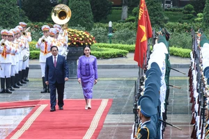 [Ảnh] Lễ đón Thủ tướng Vương quốc Thái Lan Paetongtarn Shinawatra thăm chính thức Việt Nam