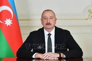 Tổng thống Cộng hoà Azerbaijan Ilham Aliev trả lời phỏng vấn của PV TTXVN. (Ảnh: TTXVN phát)