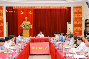 Ban Thường vụ Tỉnh ủy Nghệ An thông qua Đề án sắp xếp hệ thống cơ quan thanh tra tại Phiên họp thường kỳ tháng 4/2025. (Ảnh: PHẠM BẰNG)