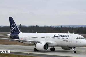 Máy bay của hãng hàng không Lufthansa. (Ảnh: Tân Hoa xã)
