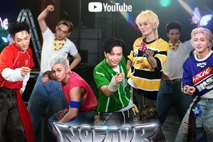 Nhóm nhạc B.O.F trong MV. 