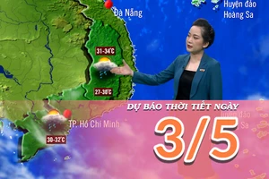 [Video] Dự báo thời tiết ngày 3/5/2025: Mưa rào và dông ở khu vực phía Nam
