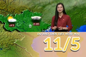 [Video] Dự báo thời tiết đêm nay và ngày mai 11/5/2025: Cảnh báo mưa dông, gió giật mạnh tại Bắc Bộ