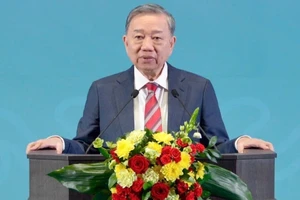 Tổng Bí thư Tô Lâm phát biểu Chính sách tại Học viện Hành chính Công và Kinh tế quốc dân trực thuộc Tổng thống LB Nga. (Ảnh: TTXVN) 