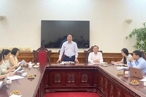 Cục trưởng Cục Phổ biến, giáo dục pháp luật và Trợ giúp pháp lý, Bộ Tư pháp phát biểu tại hội nghị.