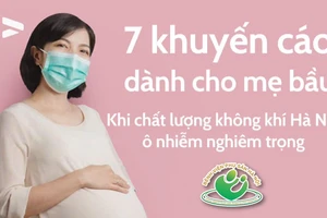 Bảy khuyến cáo quan trọng cho phụ nữ mang thai khi chất lượng không khí ô nhiễm